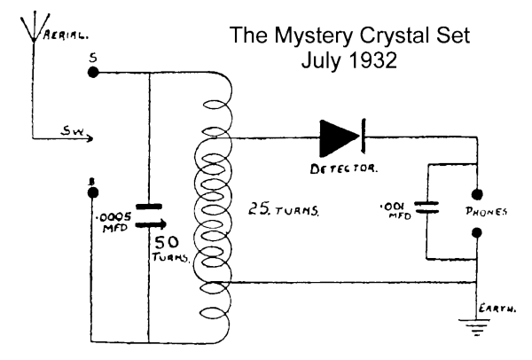 Mystery Crystal Set circuit diagram